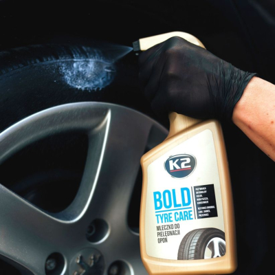 K2 Bold – Luciu și Protecție pentru Anvelope, Efect Negru Intens