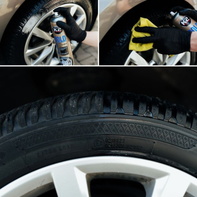 K2 Bold Tire Shine – Luciu și Protecție pentru Anvelope, Efect Negru Intens
