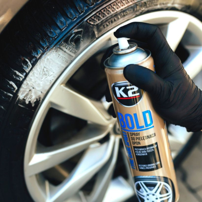 K2 Bold Tire Shine – Luciu și Protecție pentru Anvelope, Efect Negru Intens
