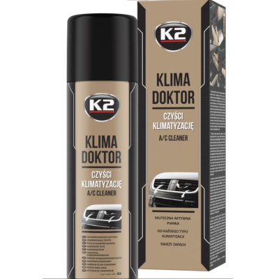 K2 Klima Doktor 500ml – Spray Spumă Curățare și Dezinfecție Sistem Aer Condiționat