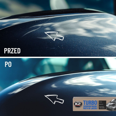 K2 TURBO 120G, Pastă ușor abrazivă pentru îngrijirea vopselei auto