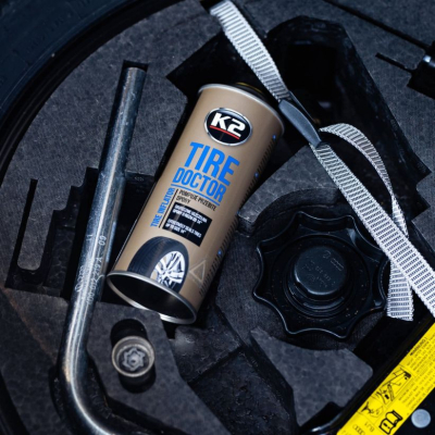 K2 Tire Doctor – Spray de Urgență pentru Reparat și Umflat Anvelope Perforate